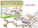 Teorema: Fatto Di Legno - Set Di 4 Giochi, Shangai, Dadi, Carte, Domino C/Cofanetto giochi