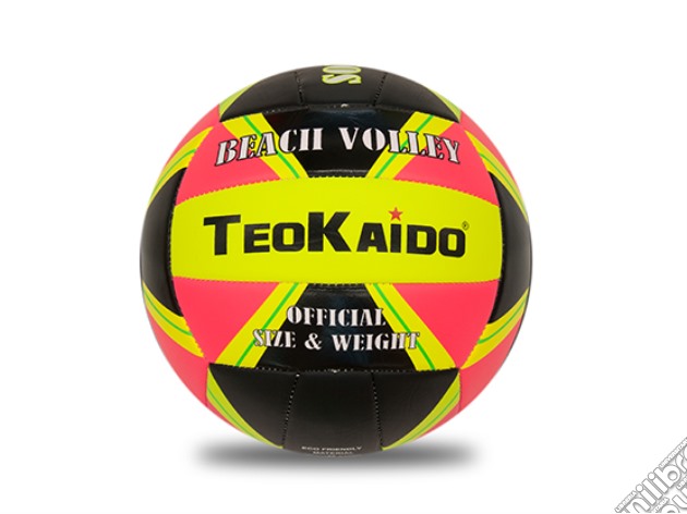 Pallone Teokaido Volley Taglia 5 Rosa/Giallo gioco