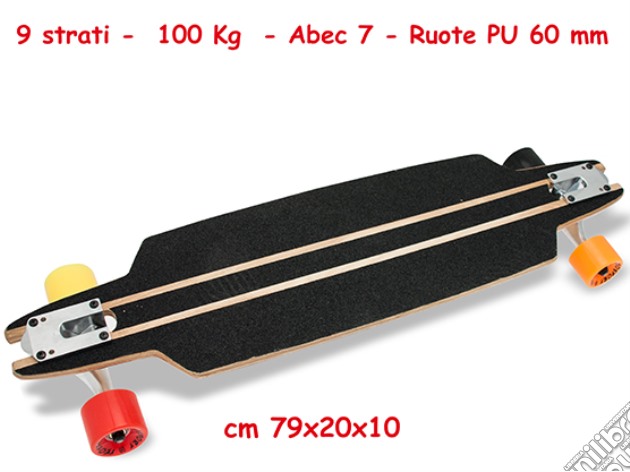 Skateboard Antiscivolo Abec-7 Ruote Pu 100 Kg 79 Cm gioco