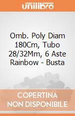 Omb. Poly Diam 180Cm, Tubo 28/32Mm, 6 Aste Rainbow - Busta gioco di Teorema