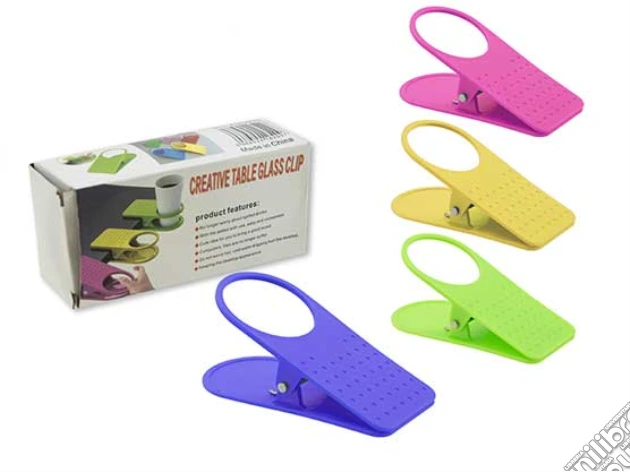 Teo'S - Pinza Portabicchiere 4 Colori Assortiti Box gioco