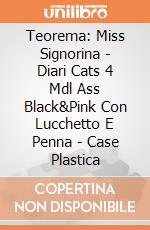 Teorema: Miss Signorina - Diari Cats 4 Mdl Ass Black&Pink Con Lucchetto E Penna - Case Plastica giochi