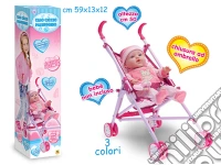 Teorema: Ciao Ciccio - Passeggino In Metallo Per Bambole Con Chiusura Ad Ombrello, 53 X 39 X 26 Cm 3 Colori giochi