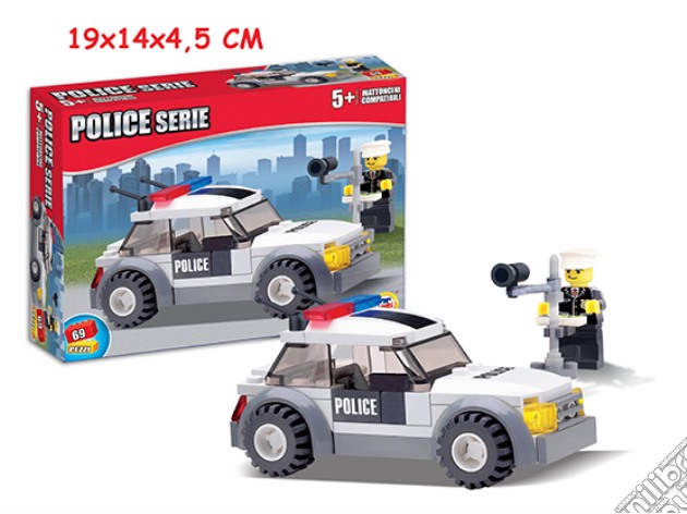 Costruzioni Click Clack - Auto Police 69 Pz gioco