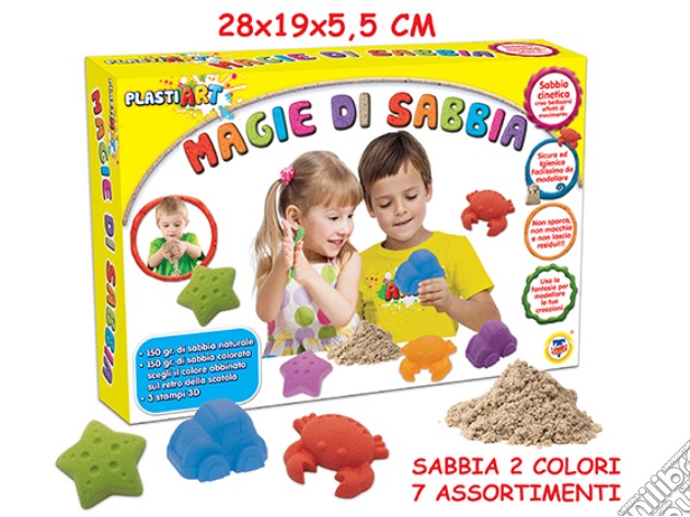 Magie Di Sabbia - Sabbia Cinetica - 300 Grammi 2 Colori Con 3 Stampini (un articolo senza possibilità di scelta) gioco
