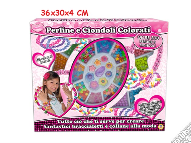 Perline E Ciondoli Colorati Oltre 200 Pz Con Fili gioco