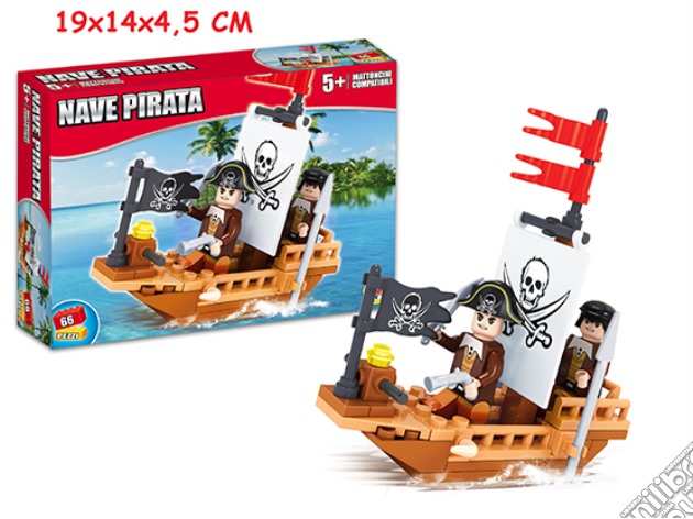 Costruzioni Click Clack - Nave Pirata 66 Pz gioco