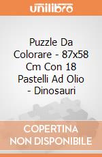 Puzzle Da Colorare - 87x58 Cm Con 18 Pastelli Ad Olio - Dinosauri gioco