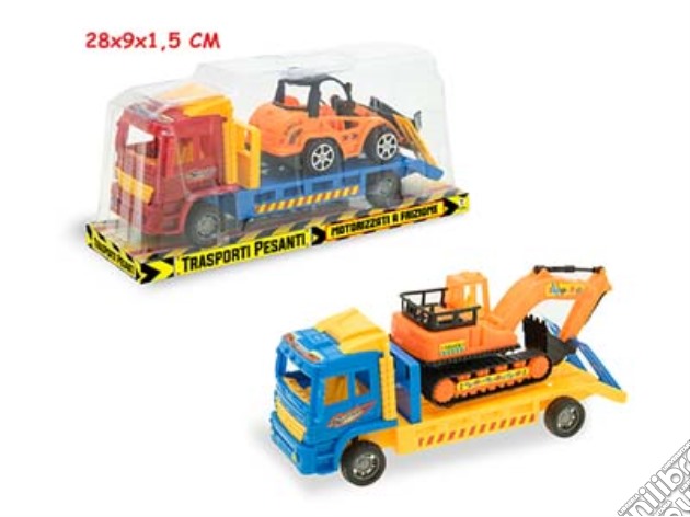Mr. Boy - Camion Con Escavatore E Muletto 2 Modelli A Frizione Cupola gioco