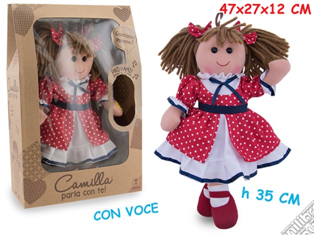 Camilla - Bambola In Pezza Girotondo Con Voce 35 Cm - Window Box gioco di Teorema