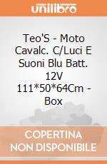 Teo'S - Moto Cavalc. C/Luci E Suoni Blu Batt. 12V 111*50*64Cm - Box gioco di Teorema
