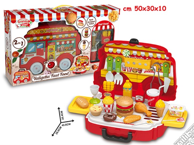 Grande Chef - Valigetta Fast Food 2 In 1 Luci E Suoni - Window Box gioco