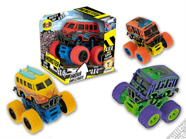 Teorema: Teo'S - Monster Autobus Off Road 4X4 4 Col. Ass - Open Touch Box gioco