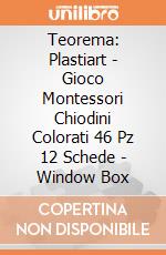 Teorema: Plastiart - Gioco Montessori Chiodini Colorati 46 Pz 12 Schede - Window Box gioco