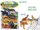 Teorema: Geo Nature - Animali Savana Rigidi 12 Pz Con Poster giochi