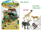 Animali Savana Con Poster 10 Pz giochi