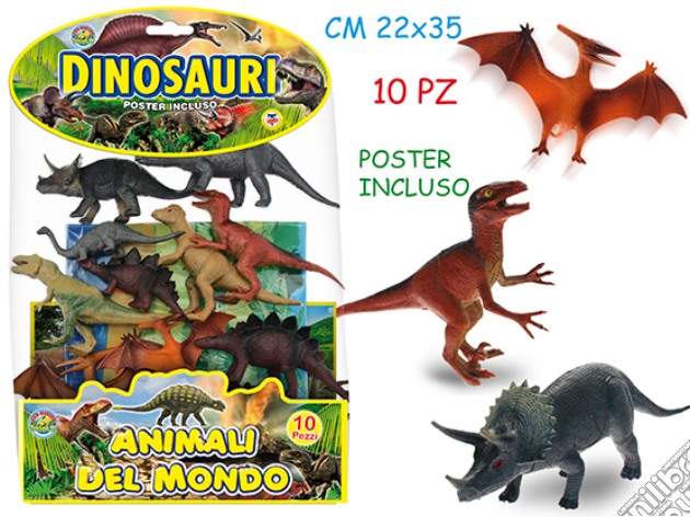 Dinosauri Con Poster 10 Pz gioco