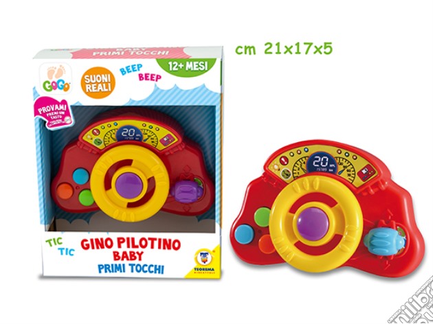 Teorema: Prima Infanzia Gogo - Gino Baby Pilotino Luci E Suoni - Open Touch Box gioco