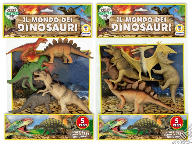 Teorema: Geo Nature - Dinosauri Rigidi 5 Pz - Busta gioco