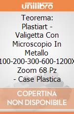Teorema: Plastiart - Valigetta Con Microscopio In Metallo 100-200-300-600-1200X Zoom 68 Pz - Case Plastica gioco