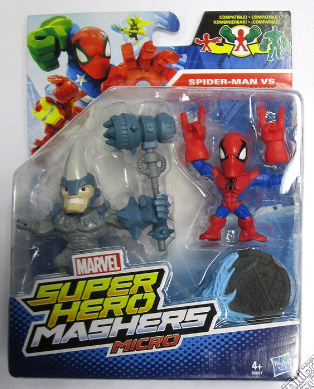 Figure Hero M. Micro Spiderman Vs Rhino gioco di FIGU