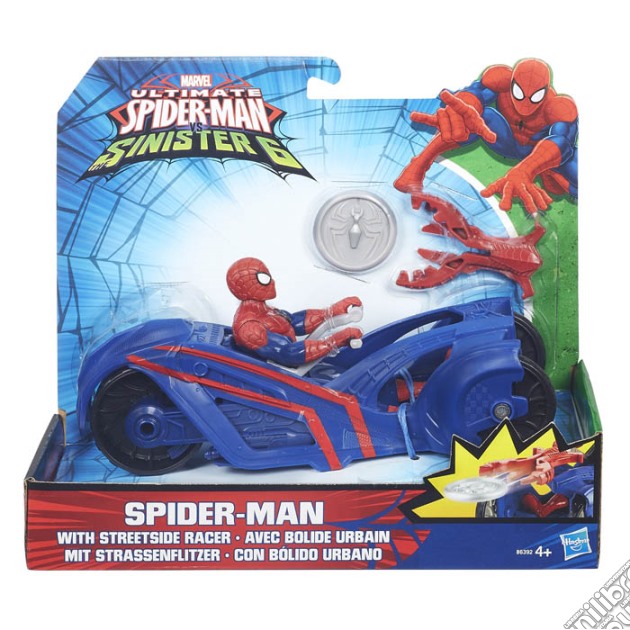 Figure Marvel Spiderman+Streetside Racer gioco di FIGU