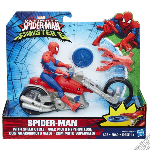 Figure Marvel Spiderman+Speed Cicle gioco di FIGU