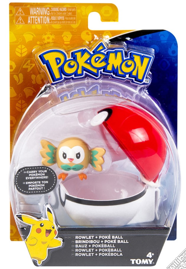 Figure Pokemon Rowlet + Poke Ball gioco di FIGU