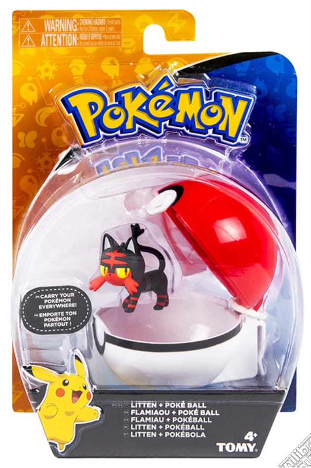Figure Pokemon Litten + Poke Ball gioco di FIGU