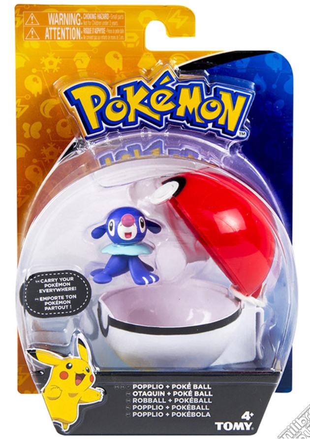 Figure Pokemon Popplio + Poke Ball gioco di FIGU