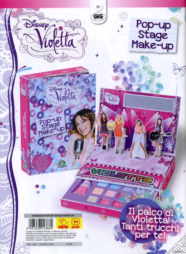 Violetta - Palco Pop-Up Con Trucchi gioco di Gig
