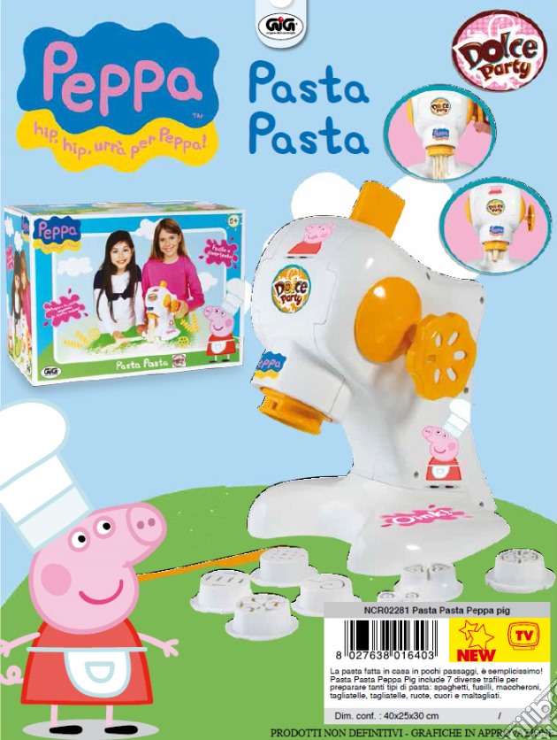 Peppa Pig - Dolce Party - Pasta Pasta gioco di Gig