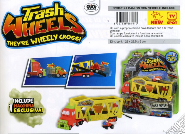 Trash Wheels - Camion Con 1 Veicolo gioco di Gig