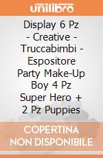 Display 6 Pz - Creative - Truccabimbi - Espositore Party Make-Up Boy 4 Pz Super Hero + 2 Pz Puppies gioco di Nice