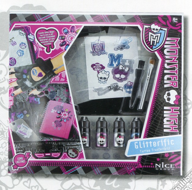 Monster High - Glitterific Glitter Tattoo Trasferibili - Confezione Deluxe gioco di Nice