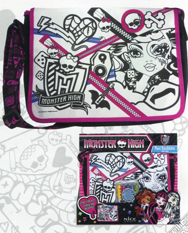 Monster High - Borsa Maxi Bandolera Da Colorare gioco di Nice