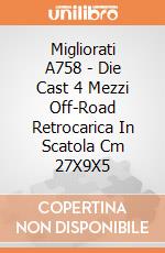 Migliorati A758 - Die Cast 4 Mezzi Off-Road Retrocarica In Scatola Cm 27X9X5 gioco di Migliorati