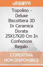 Topolino - Deluxe Biscottiera 3D In Ceramica Dorata 25X17X20 Cm In Confezione Regalo gioco di Joy Toy