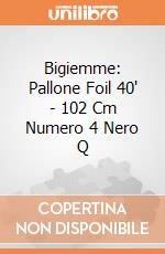 Bigiemme: Pallone Foil 40' - 102 Cm Numero 4 Nero Q giochi