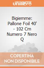 Bigiemme: Pallone Foil 40' - 102 Cm Numero 7 Nero Q giochi