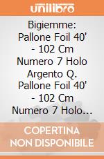 Bigiemme: Pallone Foil 40' - 102 Cm Numero 7 Holo Argento Q. Pallone Foil 40' - 102 Cm Numero 7 Holo Argento giochi