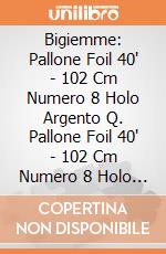 Bigiemme: Pallone Foil 40' - 102 Cm Numero 8 Holo Argento Q. Pallone Foil 40' - 102 Cm Numero 8 Holo Argento giochi