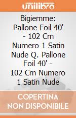 Bigiemme: Pallone Foil 40' - 102 Cm Numero 1 Satin Nude Q. Pallone Foil 40' - 102 Cm Numero 1 Satin Nude giochi