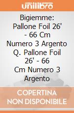Bigiemme: Pallone Foil 26' - 66 Cm Numero 3 Argento Q. Pallone Foil 26' - 66 Cm Numero 3 Argento giochi
