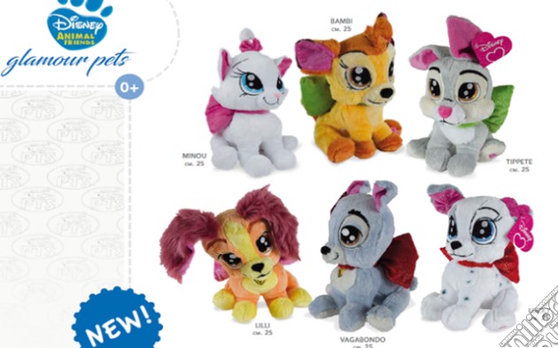 Animal Friends Glamour Pets - Peluche 25 Cm Super Soft (un articolo senza possibilità di scelta) gioco di Disney