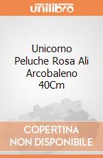 Unicorno Peluche Rosa Ali Arcobaleno 40Cm gioco di Pts