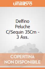 Delfino Peluche C/Sequin 35Cm - 3 Ass. gioco di Pts