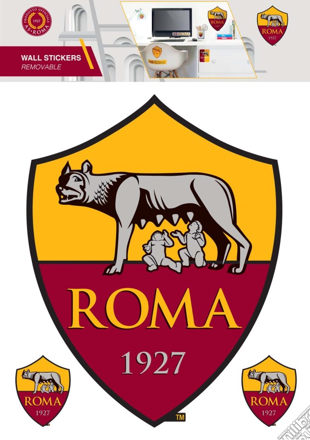Calcio: Imagicom - As Roma Wall Sticker Graphic 2 Fogli A3 gioco di Imagicom