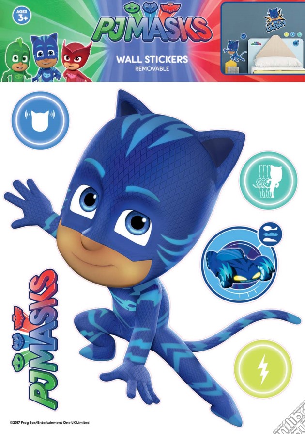 Imagicom Wallpj30 - Pj Masks Wall Sticker Cat Boy 2 Fogli A3 gioco di Imagicom