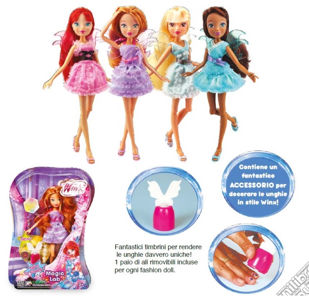 Winx Club - Magic Lab - Bambola + Timbrino Per Unghie gioco di Giochi Preziosi